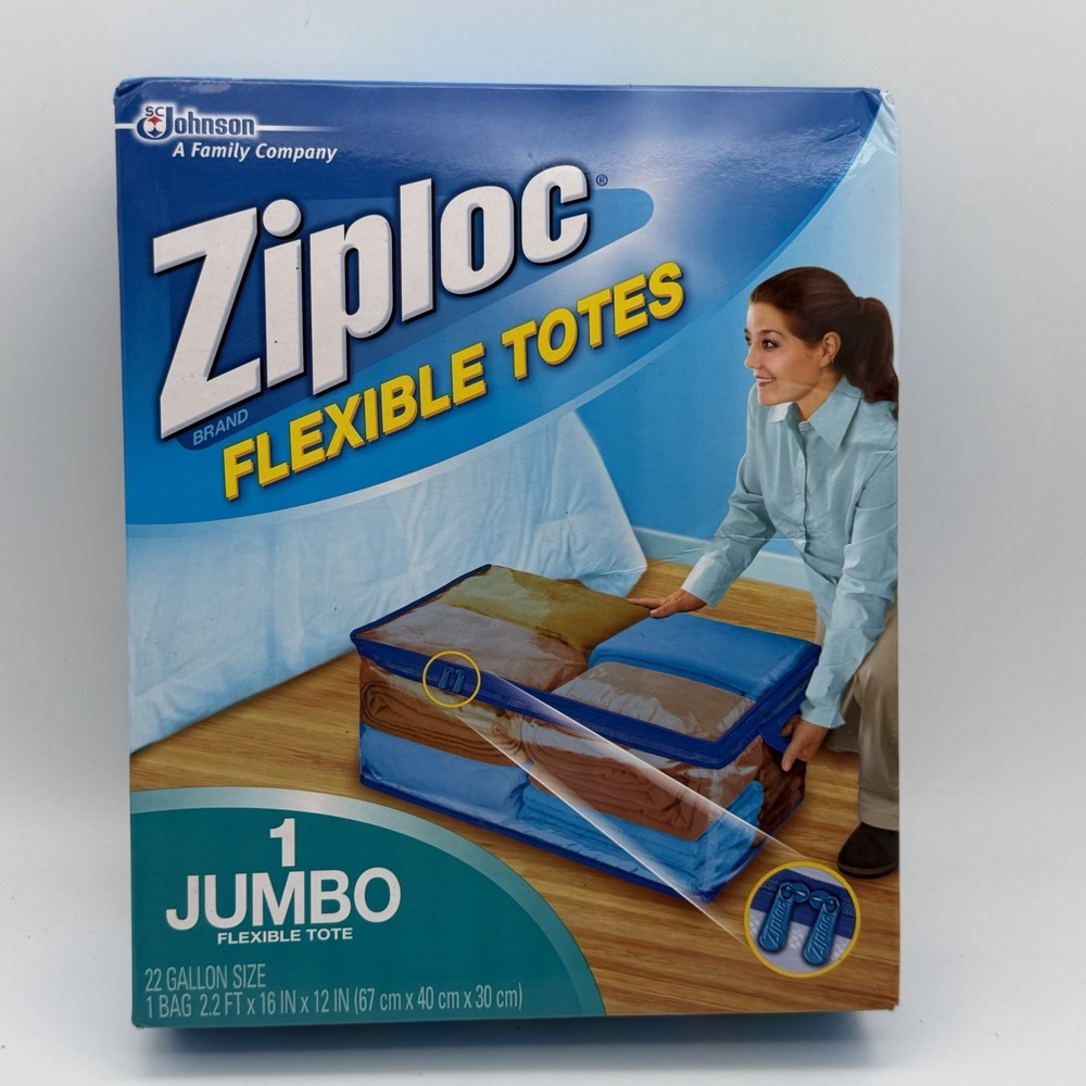 Ziploc Flexible Totes Jumbo 22 Gallon Storage Bag 1 Tote Discontinued